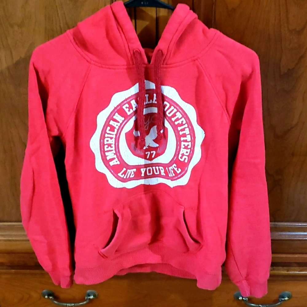 AEO red hoodie